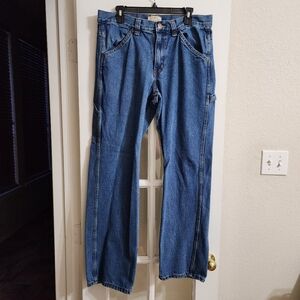 Blue Mountain Men's Carpenter Jeans 34x34 Medium Wash Utility Workwear